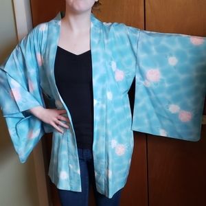 Vintage light blue Japanese haori